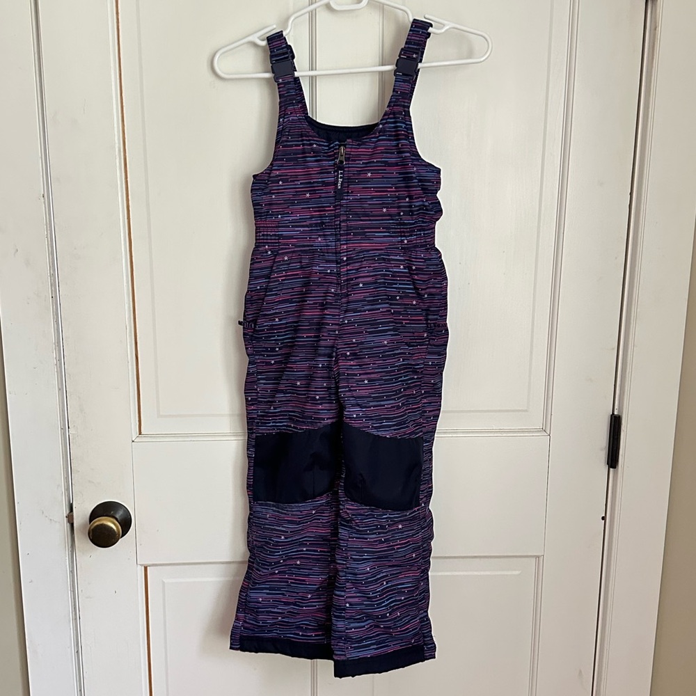 LL Bean kids Cold Buster Snow Bibs size 5-6